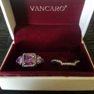 Vancaro Amethyst & Black Gold Bridal Set